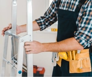 Handyman With Ladder Handyman With Ladder
